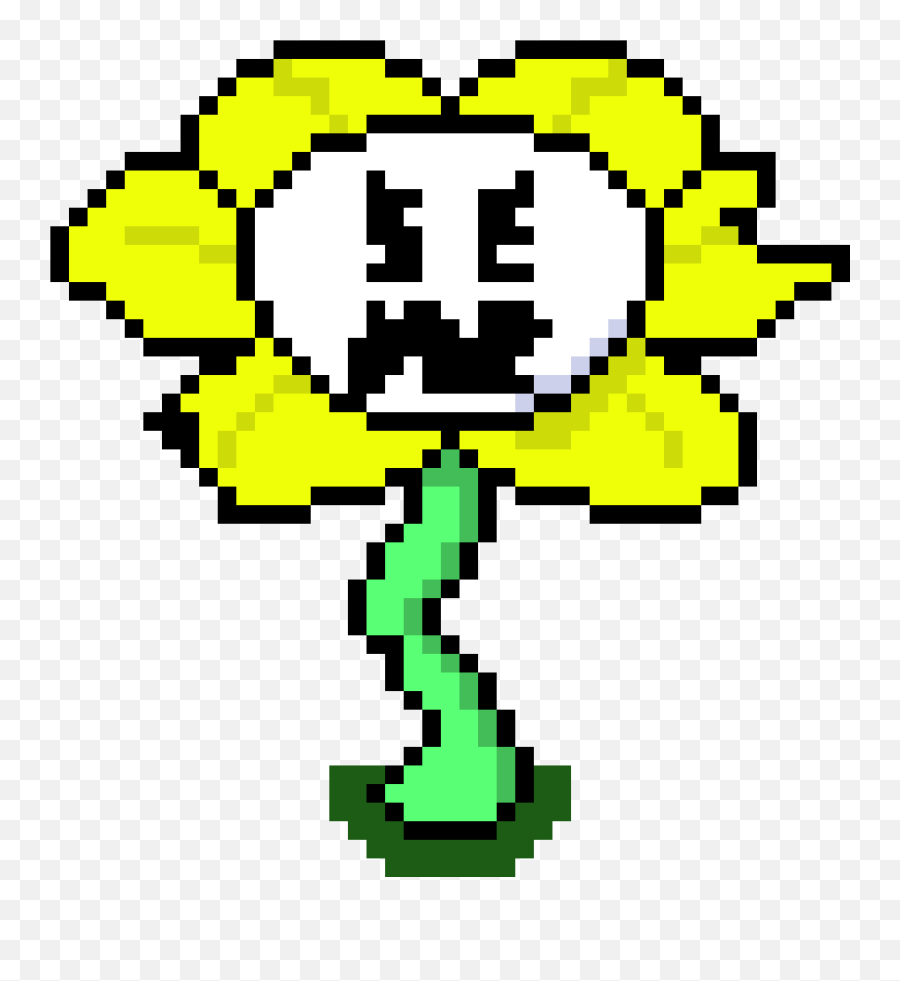 Pixel Art Gallery - Flowey Undertale Pixel Art Emoji,Suprised Emoticon