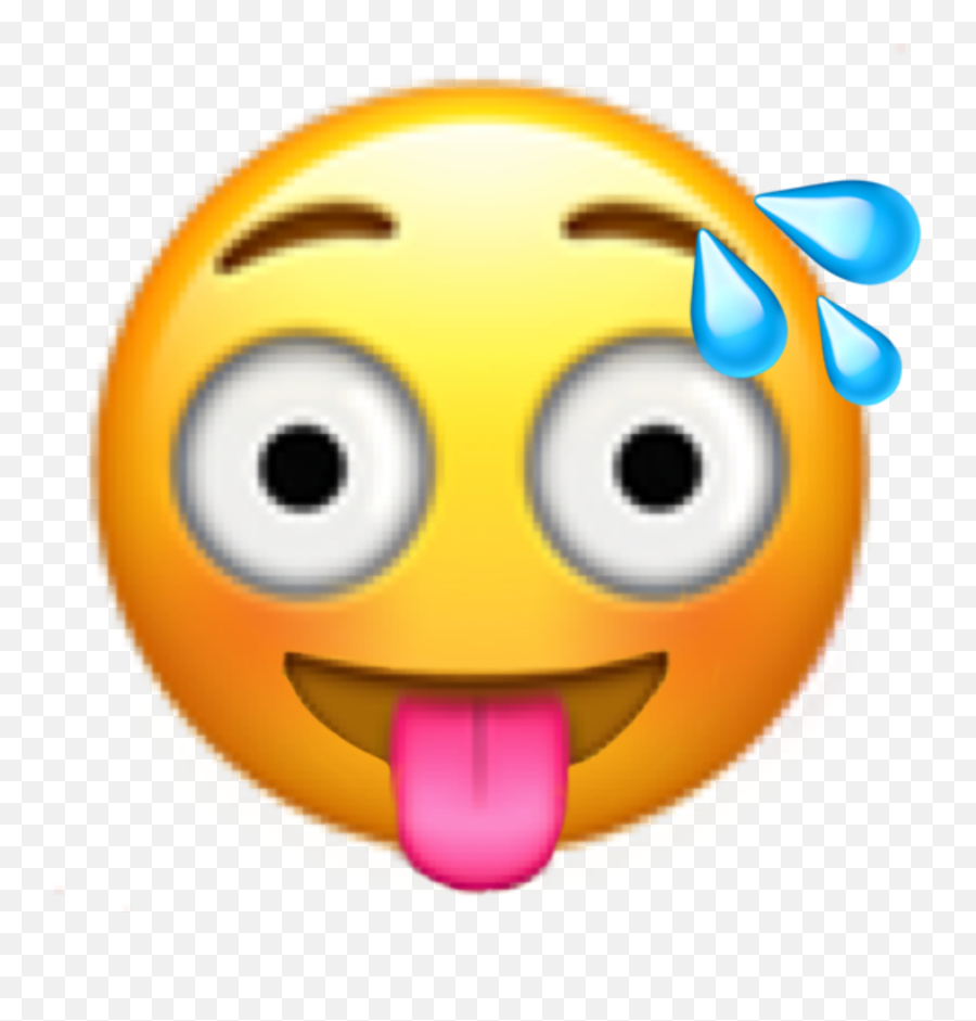 Sweat Awkward Emoji Sticker By U2022u2022 - Happy,Sweat Emoji