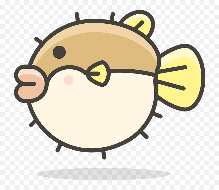 Blowfish Emoji Clipart Free Download Transparent Png - Imagenes De Pez Globo Animado,Fish Emoji
