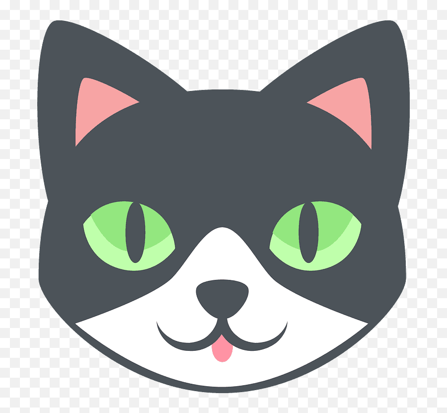 Cat Face Emoji Clipart - Transparent Cat Face Clipart,Cat Face Emoji