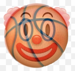 Basketball Clown Basketclown Emoji - Sticker Pagliaccio,Wood Emoji