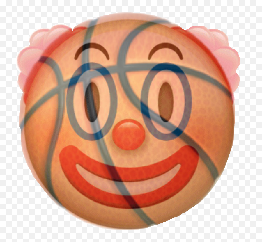 Basketball Clown Basketclown Emoji - Sticker Pagliaccio,Wood Emoji