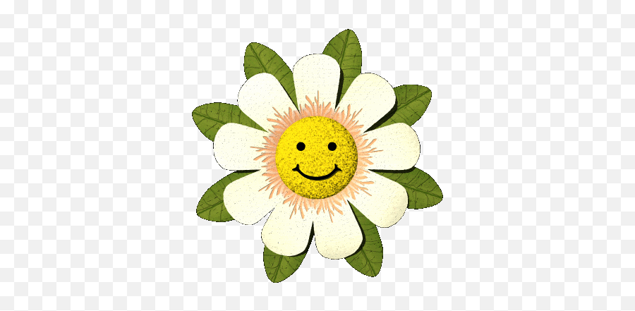 Pretty Flowers - Smiling Flower Animated Gif Emoji,Flower Emoticon Face