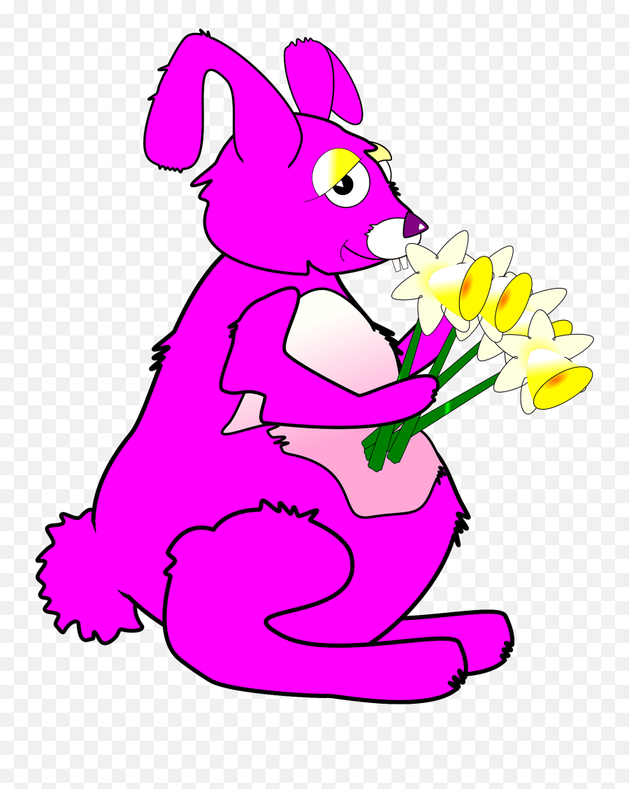 Spring Bunny Clipart Free Download Transparent Png Creazilla - Happy Emoji,Daffodil Emoji
