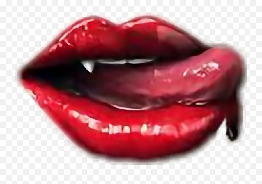 Vampirelips Lips Sexy Redlips Fangs Halloween Vampire - True Blood Mouth Png Emoji,Fangs Emoji