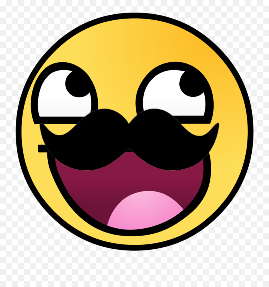 Images For Awesome Face Emoticon - Emoji Face With Moustache,Mustache Emoji