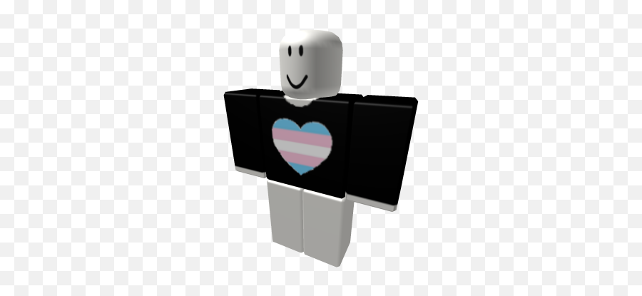 Transgender Black Heart Sweater - Noob Attack Mech Mobility Shirt Roblox Emoji,Trans Heart Emoji
