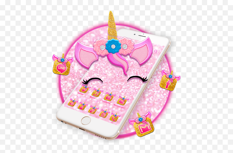 Bling Unicorn Themes Hd Wallpapers 3d - Mobile Phone Emoji,Unicorn Emoji Keyboard