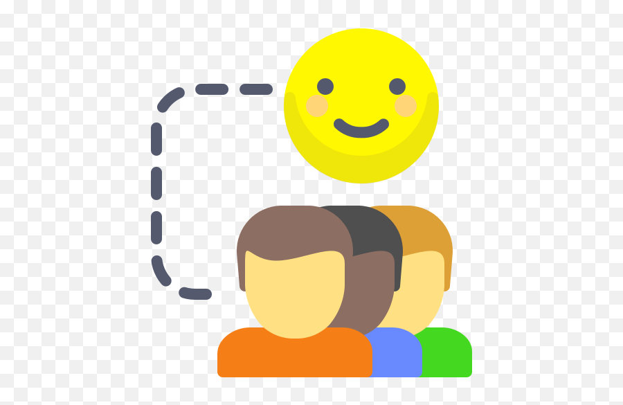 Group Happy Smiley Smile Face Emoticon Free Icon Of - Smile Emoji,Smiley Face Emoticon