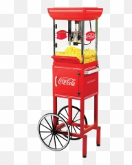 Nostalgia Coca - Cola 48 Popcorn Cart Coca Cola Popcorn Cart Maker Emoji,Popcorn Emoji