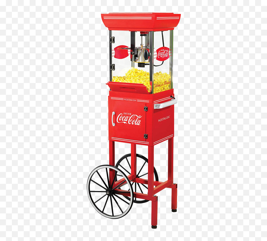 Nostalgia Coca - Cola 48 Popcorn Cart Coca Cola Popcorn Cart Maker Emoji,Popcorn Emoji