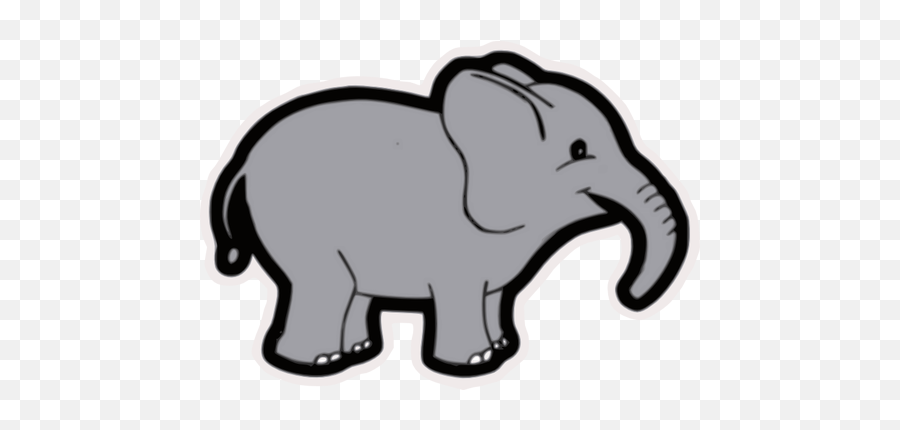 Baby Elephant Vector Clip Art Public Domain Vectors - Baby Elephant Vector Png Emoji,Elephant Emoji
