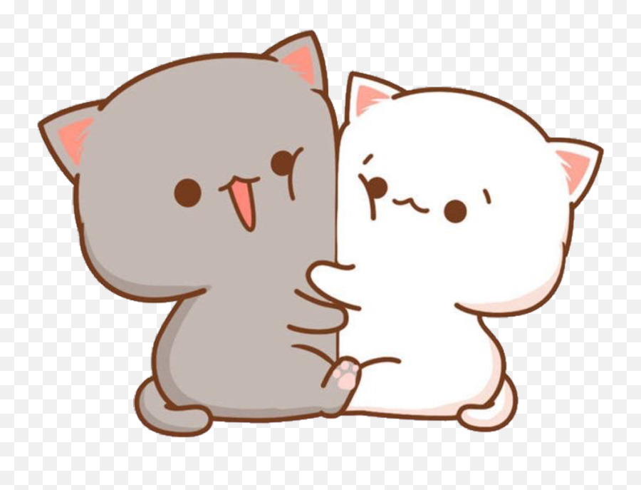 Cute Little Hearts Sticker Kawaii - Chibi Cute Cat Drawing Emoji,Narwhal Emoji