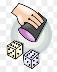 Casino Gambler Hand Rolls Vector Image Illustration - A Dice Png Emoji