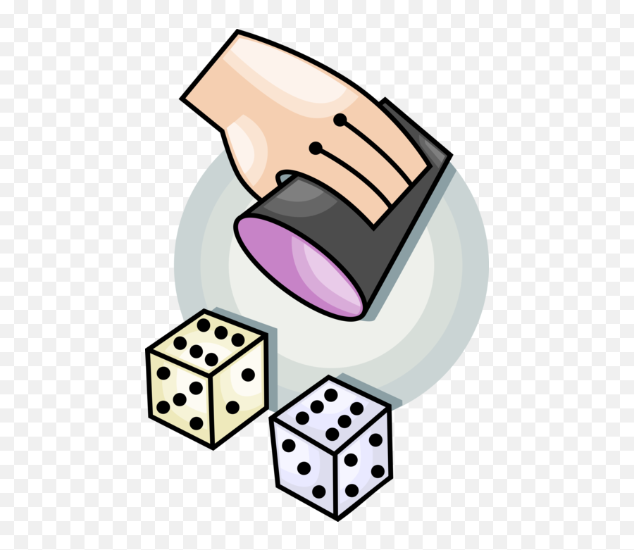 Casino Gambler Hand Rolls Vector Image Illustration - Roll A Dice Png Emoji,Rolled Eyes Emoji
