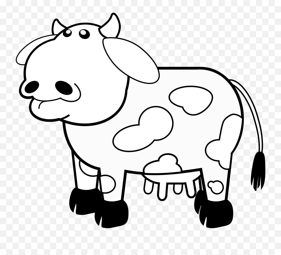 Clip Art Cow Face Clipart Black And White - Outline Of A Cow Emoji,Cow Emoticon