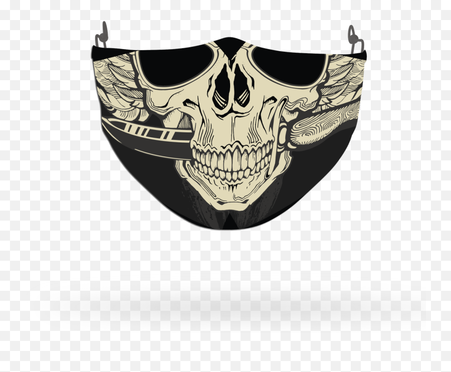 Death Theme Pattern Face Covering Print 2 - Skull Emoji,Death Face Emoji