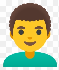 u200d Man Curly Hair Emoji - Raise Hand Clipart