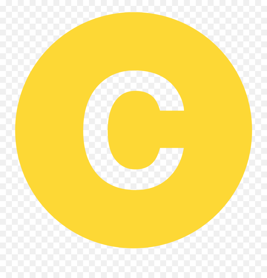 Eo Circle Yellow Letter - Letter C In A Circle Emoji,C: Emoji