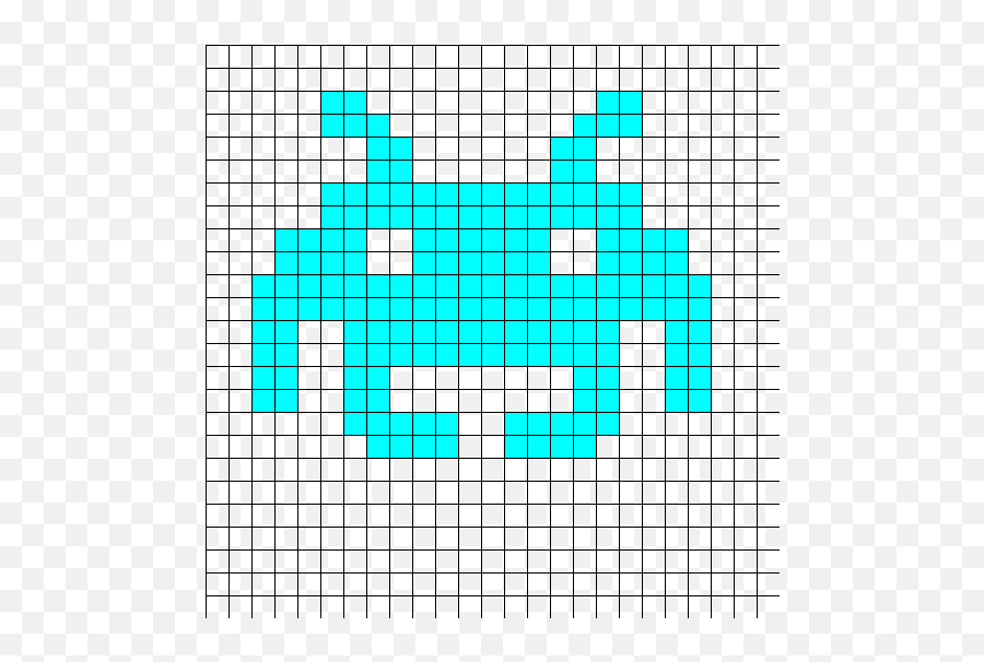 Space Invaders Bead Pattern - Space Invaders Perler Beads Emoji,Space Invader Emoji