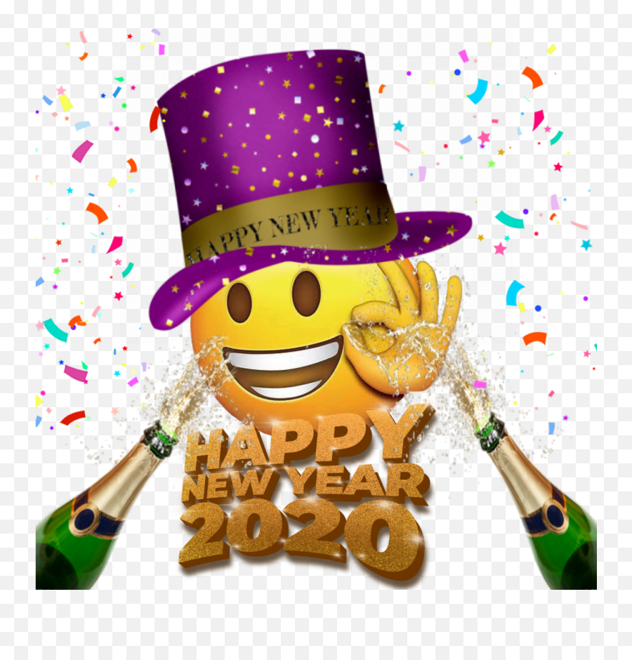 Emoji Meme Newyear Freetoedit Emojis - Champagne Bottle Without Background,New Year Emotions