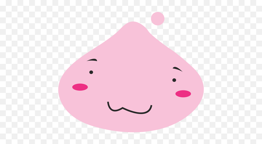 Vector Image Of Pink Slime Head - Cute Slime Clipart Emoji,Thinking Emoticon