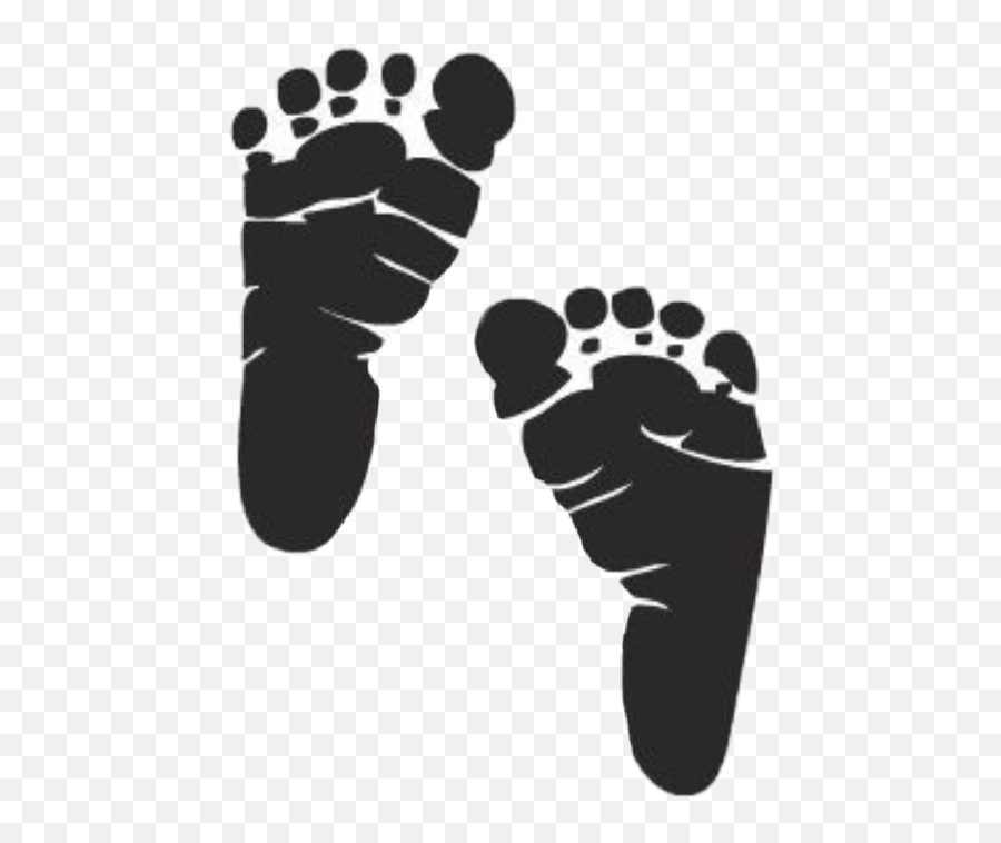 Baby Babyfeet Silhouette - Free Baby Footprint Svg Emoji,Baby Feet Emoji