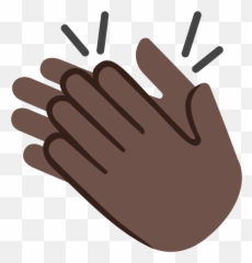 Emoji U1f44f 1f3ff - Clapping Hands Png