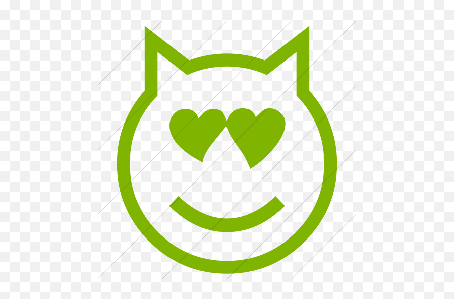 Classic Emoticons Smiling Cat - Emoji Domain,Heart Shape Emoticon