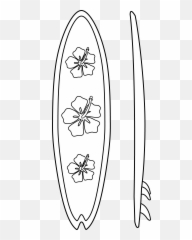 Surfboards Outline - Board Line Drawing Emoji