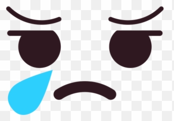 Simple Crying Emoticon Face - Clip Art Emoji,Crying Emoticon Text