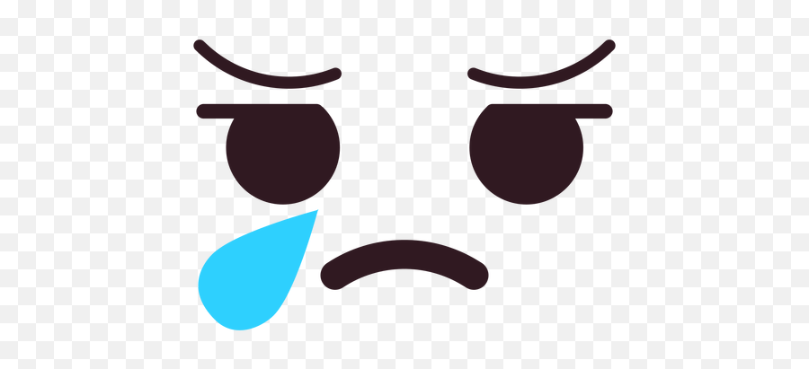Simple Crying Emoticon Face - Clip Art Emoji,Crying Emoticon Text
