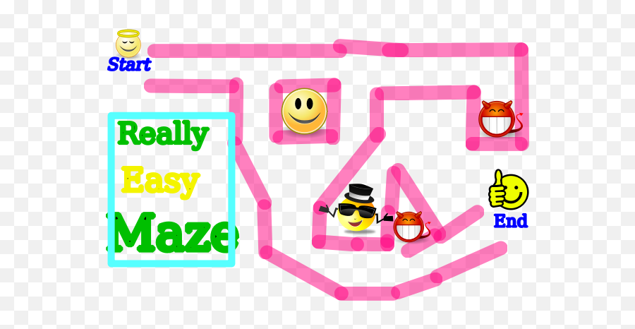 Really Easy Maze With Smileys Free Svg - Clip Art Emoji,Fingers Crossed Emoticon