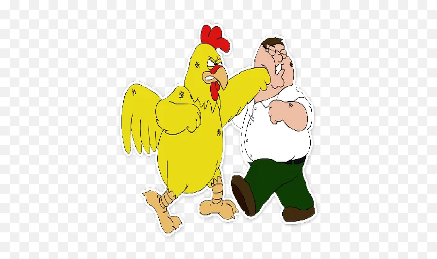 Family Guy Stickers For Telegram - Rooster Emoji,Hand Rooster Emoji