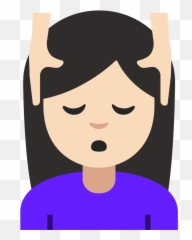 Emoji U1f486 1f3fb - Hair Wash Emoji,Head Massage Emoji