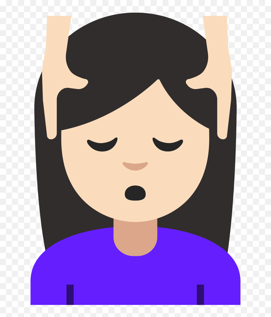 Emoji U1f486 1f3fb - Hair Wash Emoji,Head Massage Emoji
