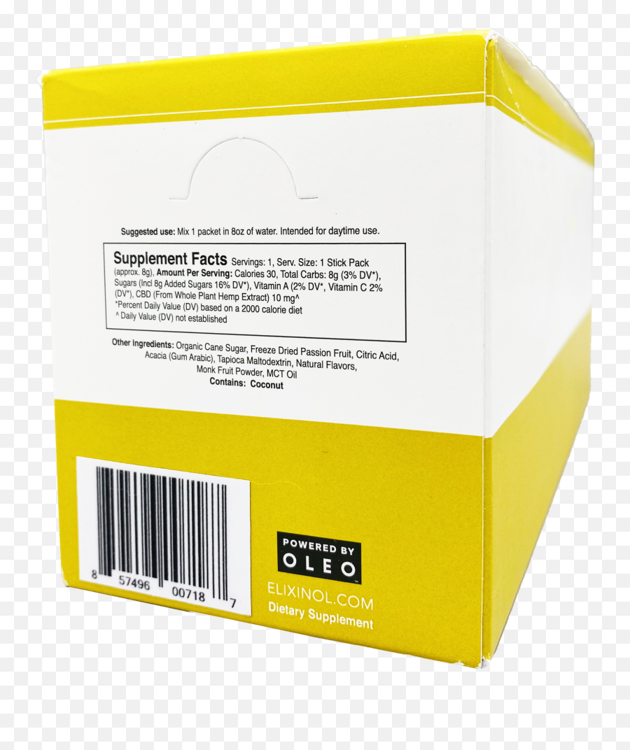 Elixinol Cbd Powder 30 Pack Citrus - Horizontal Emoji,Cardboard Box Emoji