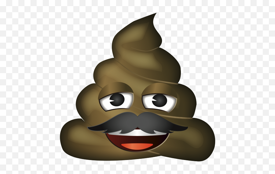Emoji - Poop Emoji Head Exploding,Mustache Emoji