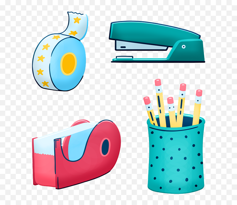 Office Supplies Staple Tape - Clip Art Emoji,Emoji School Supplies