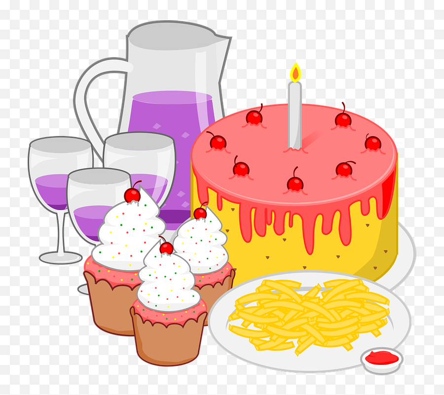 Arya Creative Design Birthday Food - Party Food Clipart Emoji,Facebook Birthday Emoji