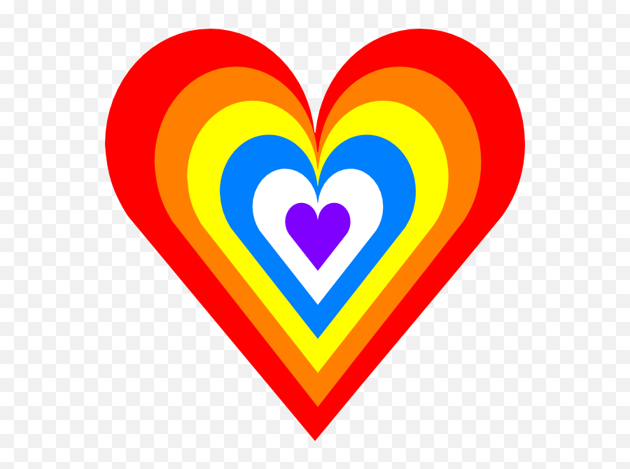 Rainbow Heart No Background Transparent Cartoon - Colorful Heart Clip Art Emoji,Rainbow Heart Emoji