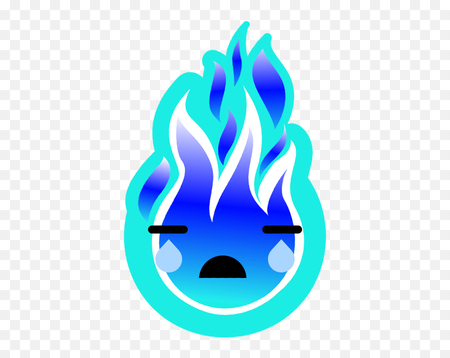 Fire Flame Emojis Messages Sticker - Clip Art,Blue Fire Emoji