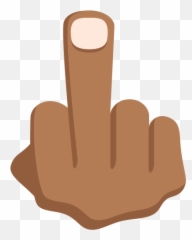 Hand With Middle Finger Extended - Silhouette Png Emoji