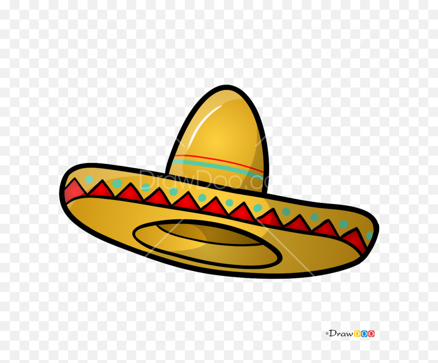 How To Draw Sombrero Hats - Sombrero Drawing Emoji,Sombrero Emoji