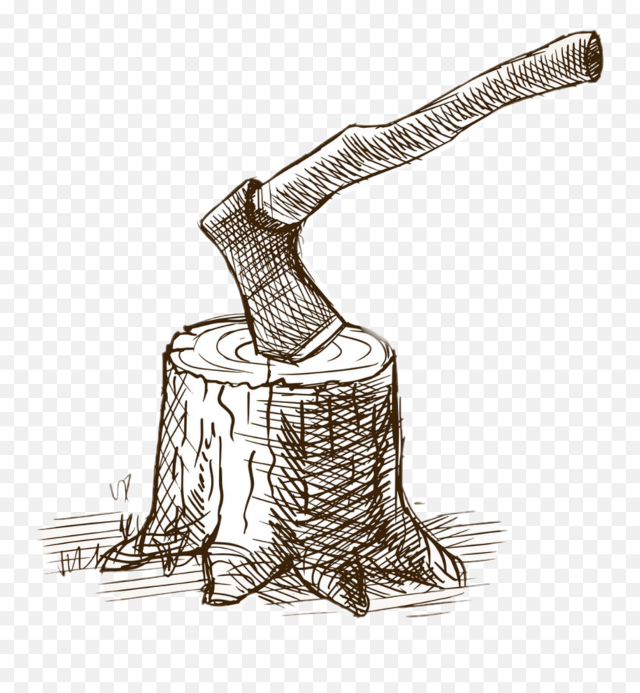 Axe Stump Lumberjack Logging Axes - Tree Stump Axe Clipart Emoji,Lumberjack Emoji