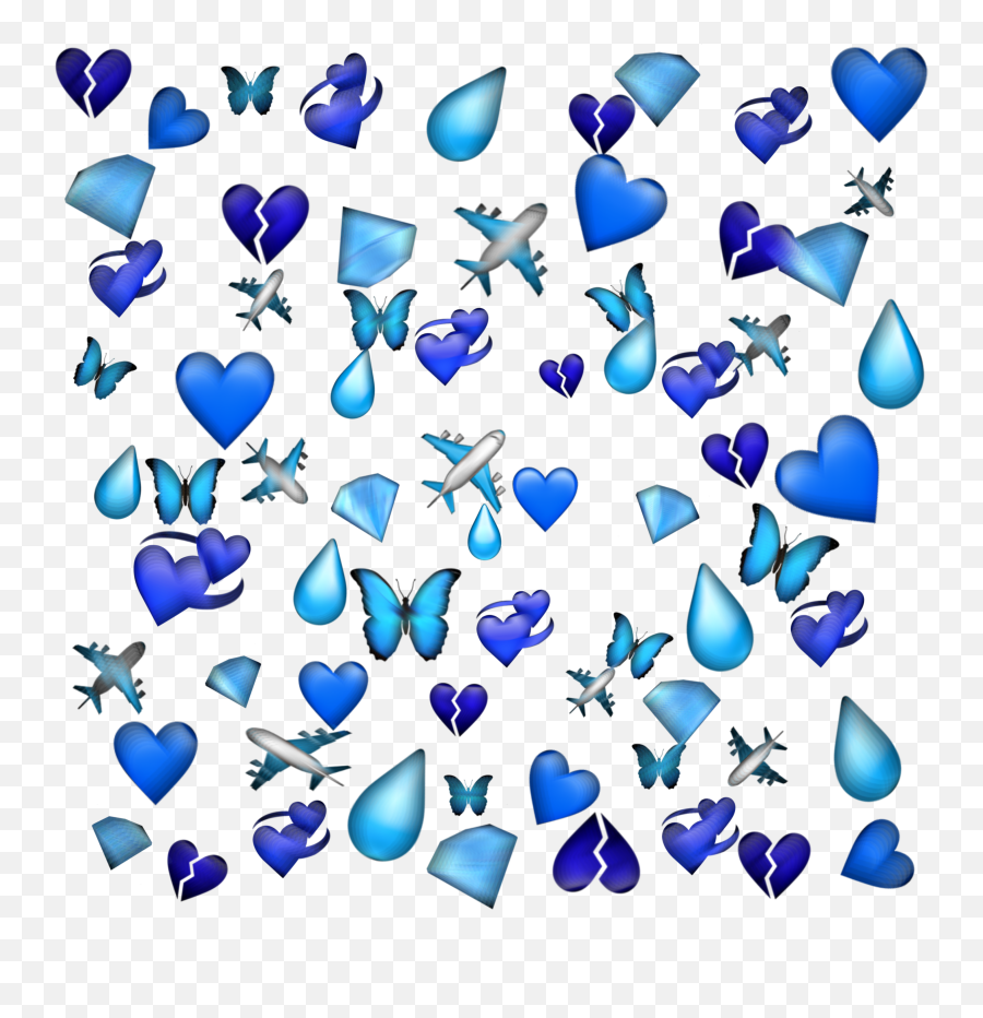 Blue Butterfly Airplane Stear Water - Clip Art Emoji,Diamond Emojis