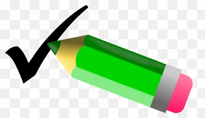 Free Check Tick Vectors - Mark With Pencil Clipart Emoji