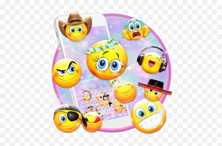 Glossy Emoji Keyboard Theme - Smiley,Happy At The Speed Of Light Emoji