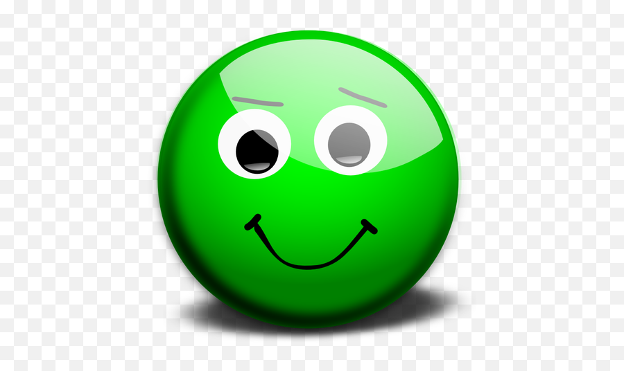 Green Happy Face Vector Drawing - Smiley Emoticon Emoji,Happy Emoji