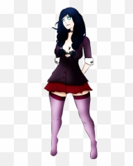 Anime Girl Black Hair School - Tan With Emoji